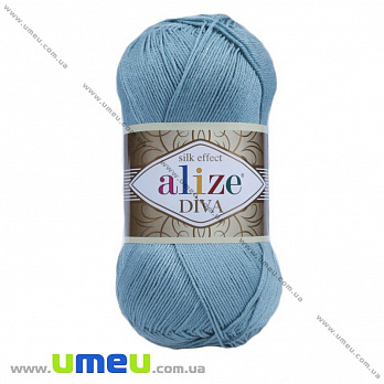 Пряжа Alize Diva 100 г, 350 м, Бірюзова бліда 463 (YAR-025151)
