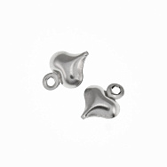 Подвеска из нерж. стали Сердечко, 8,5х6 мм, Темное серебро (STL-061324)