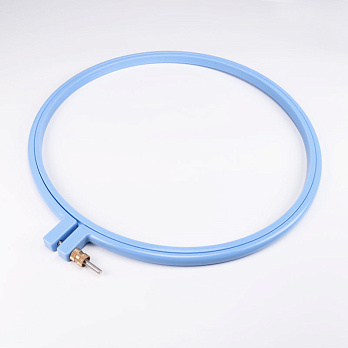 Пяльці пластикові HELLO 24 см із металевим гвинтом, Блакитні (MUL-055592)