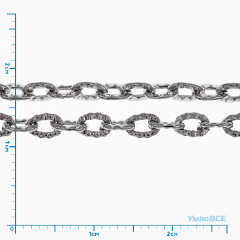 Цепь, Темное серебро, 4,2х3 мм (ZEP-008376)