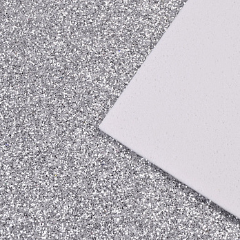 Фоаміран глітерний, 2 мм, Сріблястий, 20х30 см (FOM-052659)