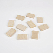 Пластинки деревянные, 25х15 мм, Прямоугольные, Бук (BUS-058366)