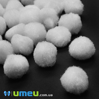 Помпони 2 см, Білі (DIF-042616)