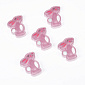 Кабошони пластикові, Зайчики, 24х17 мм, Рожеві (KAB-060897)