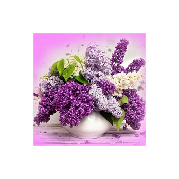 Набор алмазной живописи на подрамнике 30х30 см, Сирень (SXM-052421)