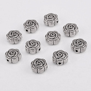 Бусины мет. Цветочки, 7,5х4 мм, Античное серебро (BUS-055358)