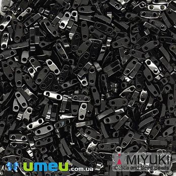 Бисер японский Miyuki QUARTER TILA №401, 5х1,2 мм, Черный (BIS-046088)