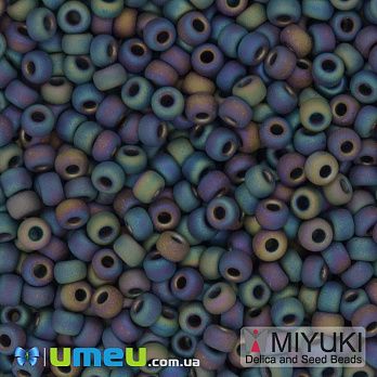 Бисер японский Miyuki круглый RR 8/0 №401FR, Ирис синий матовый (BIS-045942)