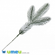 Гілка ялинки в снігу, Зелена, 20-21 см (DEC-047423)