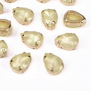 Шатон крапля 14х10 мм, Золото, Жовтий (KAB-052954)