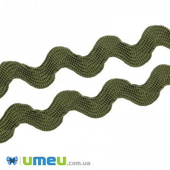 Тесьма вьюнок,10 мм, Хаки (LEN-042263)