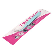 Пінцет біжутерний загнутий з нержавіючої сталі, 10,5 см, Блакитний (INS-053908)