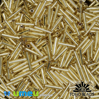 Бісер японський TOHO Стеклярус 9 мм TB-03-22, Золотистий (BIS-039391)