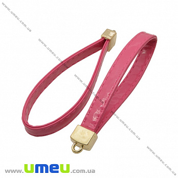 Основа для брелка, Кожзам, 10 см, Малиновая (OSN-036433)