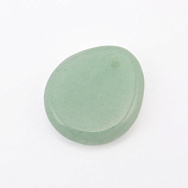 Подвеска Капля плоская, Натур. камень Авантюрин зеленый, 28х25 мм (POD-058645)