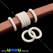 Силіконові колечка-стоппери для браслета, 12 мм, Білі (BUS-010137)