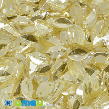 Пайетки Индия лодочка, 9х6 мм, Желтые (PAI-038097)