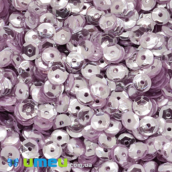 Паєтки Індія круглі грановані, 5 мм, Бузкові (PAI-037811)