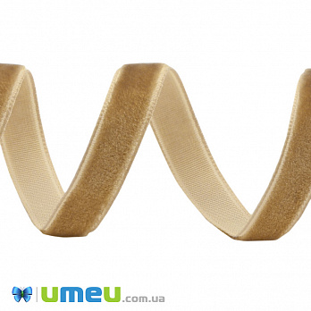 Стрічка оксамитова, 10 мм, Бежева (LEN-048600)