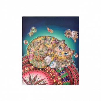 Набор алмазной живописи на картоне 25х21 см, Котик-клубочек (SXM-051442)