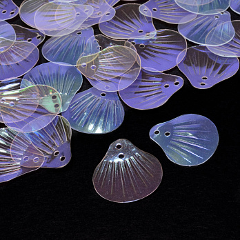 Паєтки Китай Мушлі, 19х18 мм, Прозорий АВ (PAI-052977)