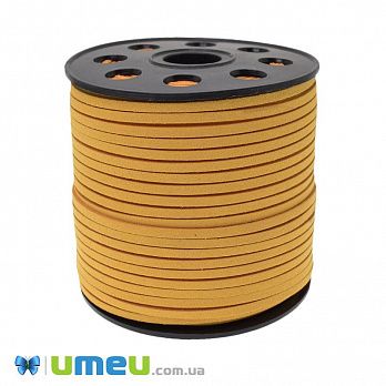 Замшевый шнур, 3 мм, Оранжевый (LEN-044182)