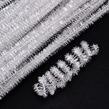 Синельная проволока, Белая перламутровая, 30 см (DIF-052650)