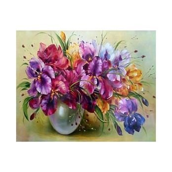 Набор алмазной живописи на подрамнике 30х40 см, Букет ирисов (SXM-056344)