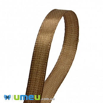 Атласная лента, 6 мм, Коричневая светлая (LEN-040143)