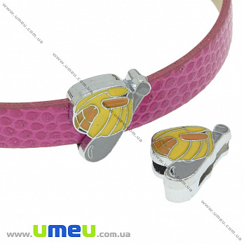 Бусина мет. Бейсбольная бита, 13х12 мм, Темное серебро (BUS-036264)