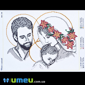 Схема для выш. бисером, Юма, Святое семейство, 37х29 см (UPK-048497)