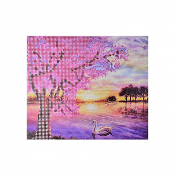 Набор алмазной живописи на картоне 25х21 см, Сакура (SXM-051483)
