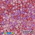Бисер японский Miyuki круглый RR 11/0 №MIX89, Микс розовый (BIS-045562)