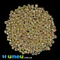 Бисер китайский крупный, 6/0, Желтый АВ прозрачный, 4 мм (BIS-039280)