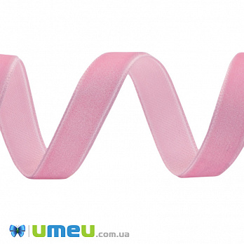 Лента бархатная, 10 мм, Розовая (LEN-048608)