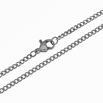 Основа на шию з нерж. ст., Темне срібло, 2,2 мм, 60 см (STL-058305)