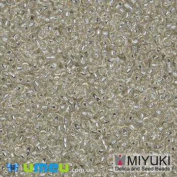 Бисер японский Miyuki круглый RR 15/0 №1, Серебристый (BIS-045858)