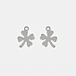 Подвеска из нерж. стали Клевер, 13,5х10 мм, Темное серебро (STL-061325)