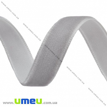 Стрічка оксамитова, 10 мм, Сіра світла (LEN-013813)
