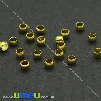 Бусины Стопперы, 2 мм, Круглые, Золото (BUS-003679)