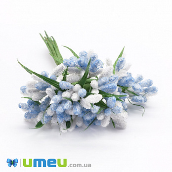 Тычинки на проволоке в сахаре, Бело-голубые (DIF-044660)