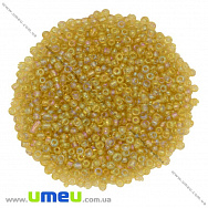 Бисер китайский средний, 8/0, Желтый АВ прозрачный, 3 мм (BIS-009040)