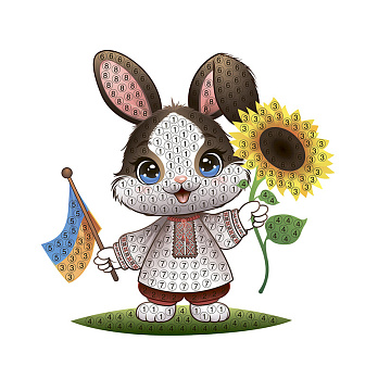 Набір алмазного живопису (наклейка) 10х10 см, Подарую тобі сонечко (SXM-059107)