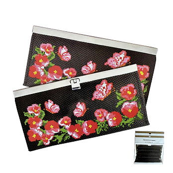 Набор для вышивания нитками, Кошелек Цветочный, 19х10 см (SXM-061251)