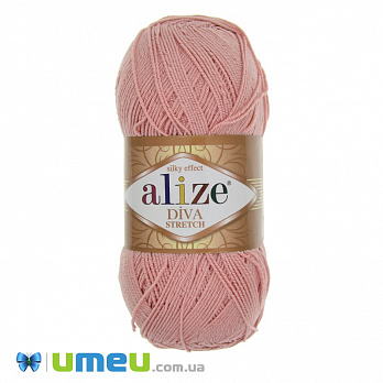 Пряжа Alize Diva Stretch 100 г, 400 м, Рожева 363 (YAR-038367)