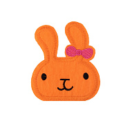 Термоаплікація дитяча Зайчик, 9х8 см, Помаранчева (APL-052525)