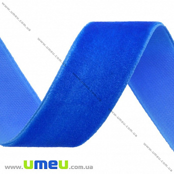 Стрічка оксамитова, 20 мм, Синя (LEN-016624)