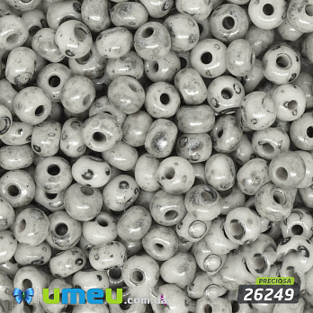 Бисер чешский 4/0, №26249, Серая акварель, Мелафир (BIS-034262)