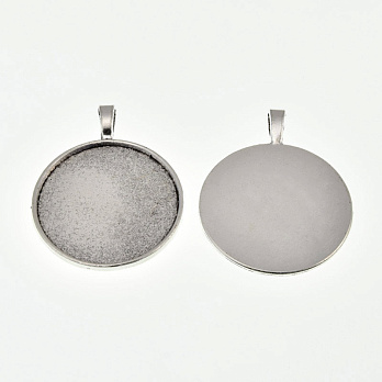 Основа кругла, 42х33 мм, 30 мм, Античне срібло (OSN-059466)