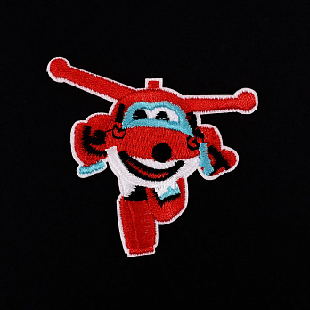 Термоаппликация детская Самолетик Супер крылья, 6х6 см, Красная (APL-055067)